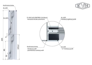 1,6 mm hrubý profil na výplň 115,2x24x6000mm, materiál EN AW-6060 T66, prírodný hliník bez povrchovej úpravy, cena za KUS - slide 2