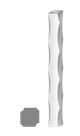 tyč štvorcová plná 16x16mm, čierna S235, zdobená po hranách L=1000mm, cena za 1ks(1m)