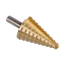 Stupňovitý kuželový vrták HSS 4341 TiN 9-36, 3 ploché boční úchopy