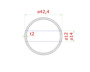 Nerezový sloup, boční kotvení, 4 děrový průchodný, vrch nastavitelný (ø 42,4x2 mm), broušená nerez K320 / AISI304 - slide 3