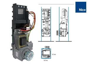 NAKED pohon pre posuvnú bránu do 400kg, motor 24V,250W,6Nm, riadiaca jednotka NKA3R10 - slide 1