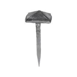Ozdobný kovaný čtvercový hřebík, hlavička 23x23x10 mm, hrot 3x2x33 mm, bez povrchové úpravy