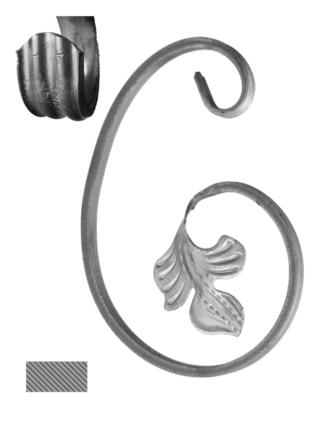 Céčko 12 x 6 mm, 200 x 130 mm, pravé