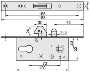 Profil 60x40x1,5 mm, H=2000 mm se zámkem, vhodný pro rám posuvné branky, bez povrchové úpravy, bez vložky, kompatibilní s dorazovou lištou ZMH40L - slide 3