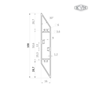 poškodený profil na výplň 108x16mm, materiál EN AW-6060 T66, hliník s povrchovou úpravou,práškové lakovanie,antracit RAL7016, cena za kus - slide 2