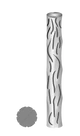 Tyč kruhová plná 14mm, čierna S235, zdobená-vzor réva L=5000mm, cena za 1ks(5m)