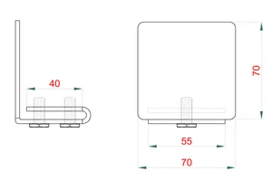 samonosný systém 70x70x4mm posuvnej brány do 200kg/4,5m otvor (W39/70Fe 6m čierný profil, 1x W-SET70/F) - slide 5