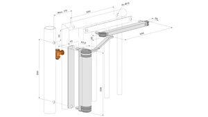LOCINOX® LION hydraulický zavírač pro křídlové brány a branky do 75kg / 1,1m, otevíratelný do 180° - slide 2