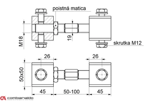 Napínák Combi Arialdo pro samonosné brány, R 50-100 mm - slide 1