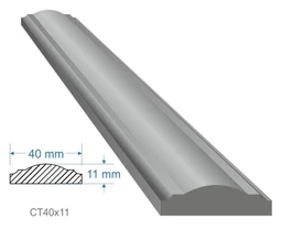 Madlovina 40x11 mm, délka 3 anebo 6m, cena za KUS
