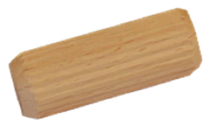 Drevený spojovací kolík (ø 15mm/ L:40mm), materiál: buk, brúsený povrch bez náteru - slide 0
