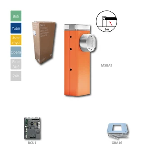 Automatická závora do 5 m průjezdu, motor 24 V, 150 W, 200 Nm, s elektronikou XBA3R10 (SPBCU1), 1x kotevní deska, bez ramena - slide 0