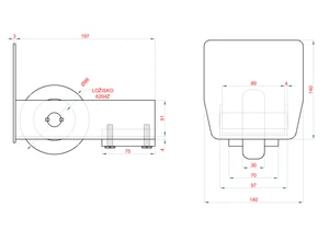 GRANDE-9 samonosný systém 140x140x6 mm pro posuvné brány do 1000 kg / 15 m otvor (C399G/Zn 2x 6 m pozinkovaný profil, C3999G 2ks,C396G 2ks, C397G 2ks), intenzivní provoz - slide 3