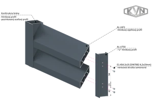 profil na výplň 108x16mm, materiál EN AW-6060 T66, hliník s povrchovou úpravou,práškové lakovanie,antracit RAL7016, cena za kus - slide 3