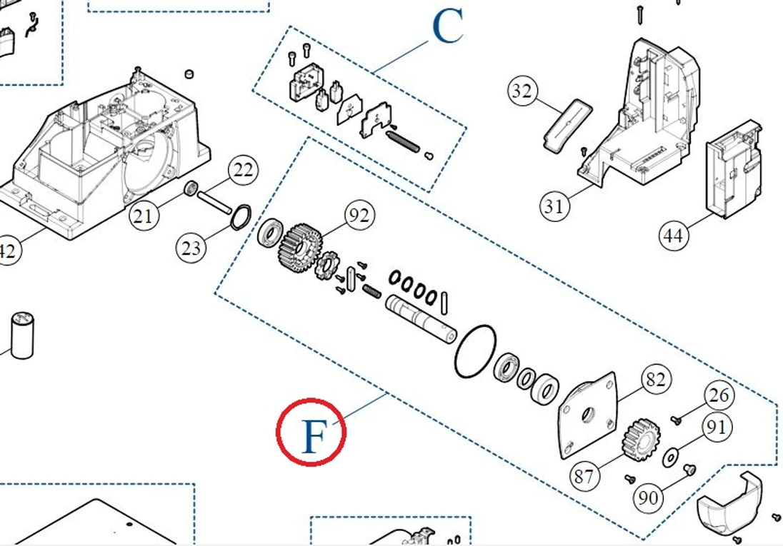 SPAMG233A00 kit hriadele pre ROX600/1000