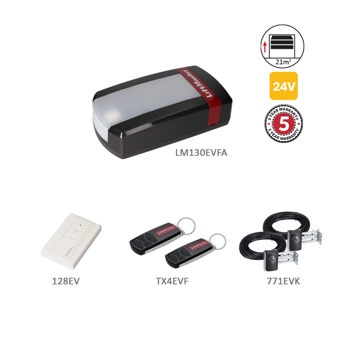 LiftMaster sada pre garážovú sekcionálnu bránu 21m2 / 1300N / 200kg