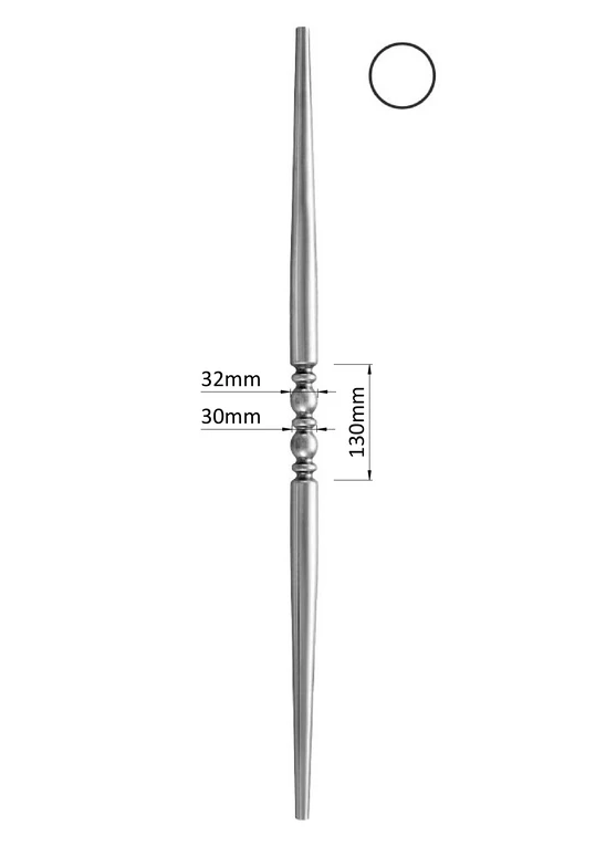 kruhová tyč-rúrková H-1000mm, ø32mm, stena 1,2mm