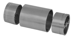 Přechod přímý s mezikusem (ø 42 mm) na dřevěné madlo EDB-S, broušená nerez K320 / AISI304 - slide 0