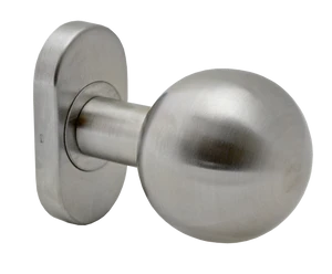 Koule ke kličce s oválnou rozetou, pevná, bal.: 1 ks, broušená nerez K320 /AISI304 - slide 0