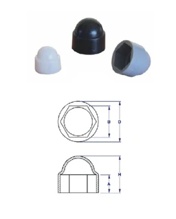 Krytky na skrutky a matice - krátke,  materiál polyetylén