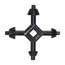 krížový kľúč na vŕtacie sklučovadlo, univerzálny, Ø4mm, Ø5,5mm, Ø6mm a Ø7mm
