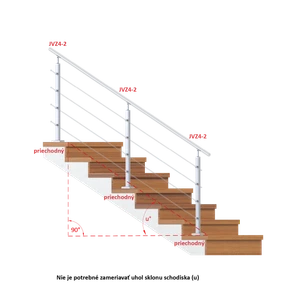 Nerezový sloup, vrchní kotvení, 4 řadový M6, vrch nastavitelný - slide 2