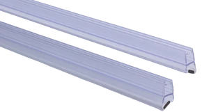 Plastové těsnění magnetické, na sklo 8 mm, mezi dvoje skleněné dveře, 135°, 2200 mm, 2ks - slide 1