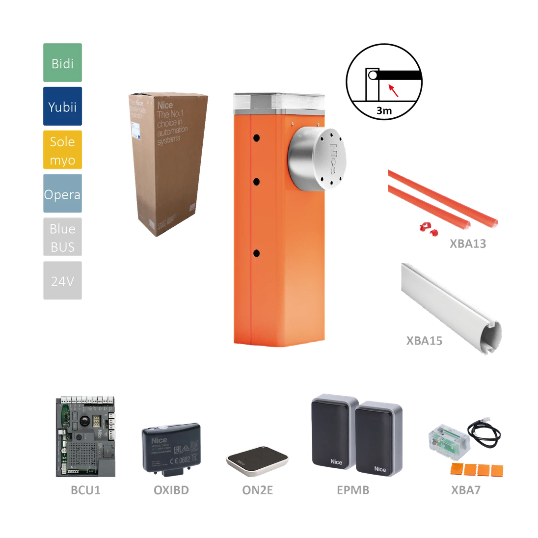 M3BAR KIT automatická závora do 3m
