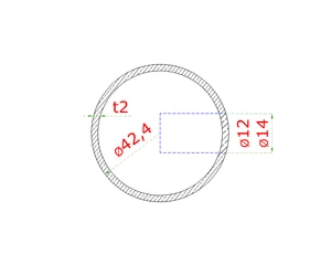 nerezový stĺp, bočné kotvenie, 5 dierový koncový, ľavý, vrch nastaviteľný (ø 42.4x2mm), leštená nerez /AISI304 - slide 3