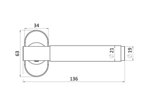 Kľučka s vrúbkovaným madlom, vrátane rozety, AL/AISI 304 - slide 1