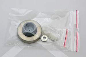 Nerezový doraz dveří s gumou (ø 57x24mm), broušená nerez K320 / AISI304 - slide 1