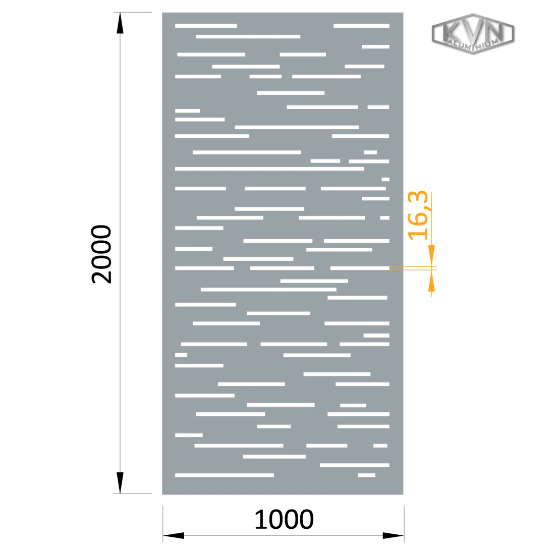 AL plech, vzor 8311, 1000x2000x3mm, bez povrchovej úpravy