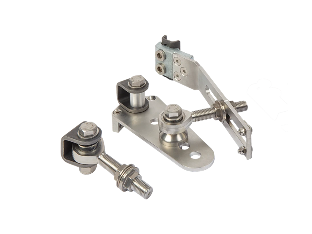 LOCINOX® EXCENTRO set navařovacích pantů M16, otevíratelné 180° do svahu, nastavitelné 3D, pozink