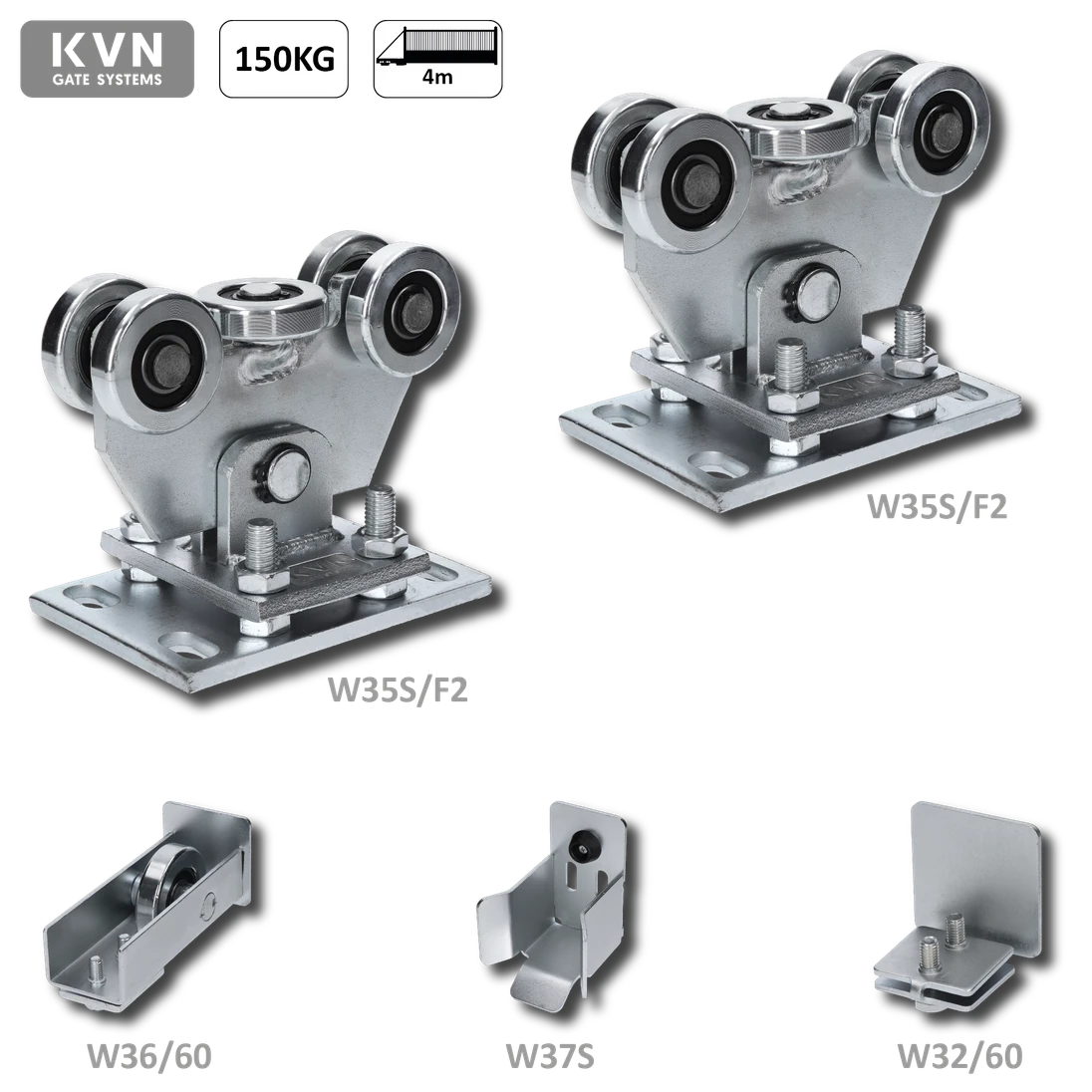 Set pro samonosný systém 60 x 60 x 4 mm, (2x W35S/F2, 1x W32/60, 1x W36/60, 1x W37S)