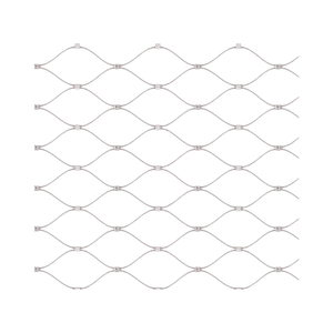 nerezová lanková síť, 1,2m x 25m (šxd), oko 60x104 mm, tloušťka lanka 2mm, AISI316 (V nerozloženém stavu má síť 29,8m) - slide 3