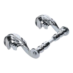 Klika 130x70mm, průměr osazení 19mm, bílý zinek, pár