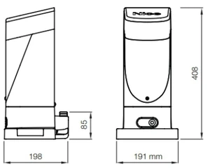 SLIGHT sada pohonu pro posuvnou bránu do 400 kg s LED osvětlením, motor 24 V, 250 W, 6 Nm, příslušenství 2x ON2E, 1x EPMB, 1x OXIBD, 1x ELDC - slide 2