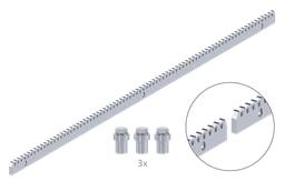 Hrebeň kov 30x8mm, L-1000mm, M4, max do 1200kg,  3x úchyt+skrutky, pozinkovaný