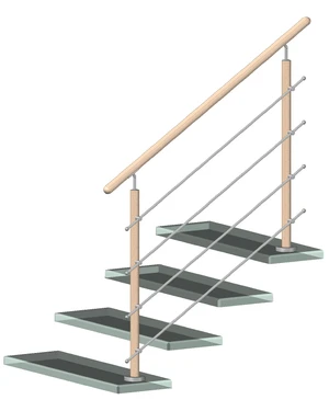 Drevený stĺp, vrchné kotvenie, 4-radový, priechodný - slide 1