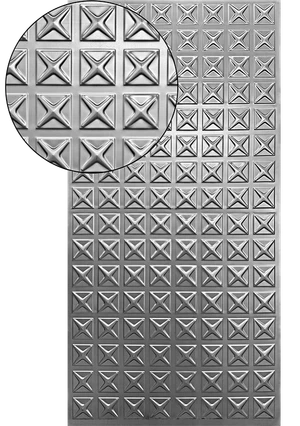 Plech  pozinkovaný, 2000x1000x1,2mm - kríž, 3D vzor - slide 0