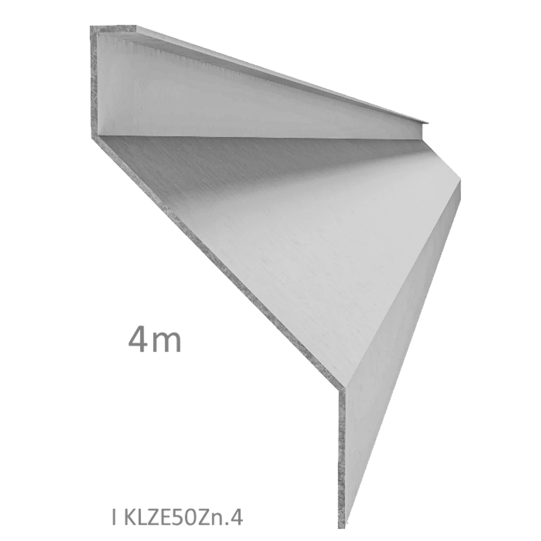 Z-profil lamela 4000mm, s vystuženou hranou 10mm