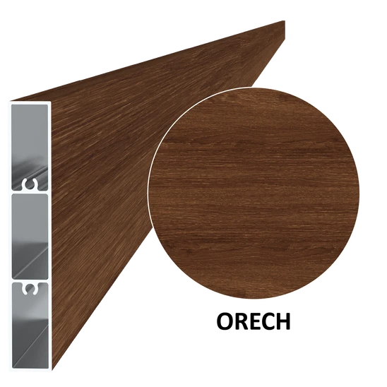profil na výplň 100x16x6000mm, materiál EN AW-6060 T66, hliník s povrchovou úpravou drevo dekor, cena za KUS
