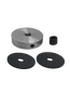 Vrchní úchyt (ø 30mm / M8), broušená nerez K320 /AISI304, 2 x gumené těsnění, 1 x gumený kroužek
