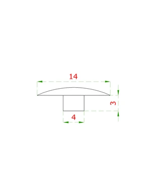 Záslepka PVC, M6 pre nerezové držiaky skiel - slide 2