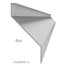 Z-profil-lamela L-4000mm, 23x75x30x1,5mm s vystuženou hranou 10mm, zinkovaný plech, použitie pre plotovú výplň v kombinácii s KU60Zn a profilom 60mm, cena za 4m kus