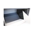 Box na balíky (410x385x1020mm) s prepadovou lištou na ochranu balíkov, hrúbka 0.8mm), max. veľkosť balíka: 320x300x260mm, farba: Čierne telo + biely vhod - slide 3