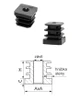 M10,A-30mm,H-20mm,C-6.2mm,čierna, tloušťka stěny 2,0mm, plastová zátka na jekl se závitem, PE