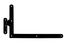 Kovanie spodné 400x650mm  s čapom, povrch čierny lak