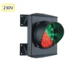 ASF semafor ø120mm jednokomorový červená/zelená, 25xLED 50Lux, hliníkový kryt, 230V AC, IP65 - slide 0