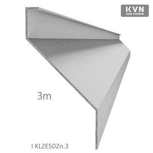 Z-profil-lamela L-3000mm, 23x60x25x1,5mm s vystuženou hranou 10mm, zinkovaný plech, použitie pre plotovú výplň v kombinácii s KU50Zn a profilom 50mm cena za 3m kus - slide 0